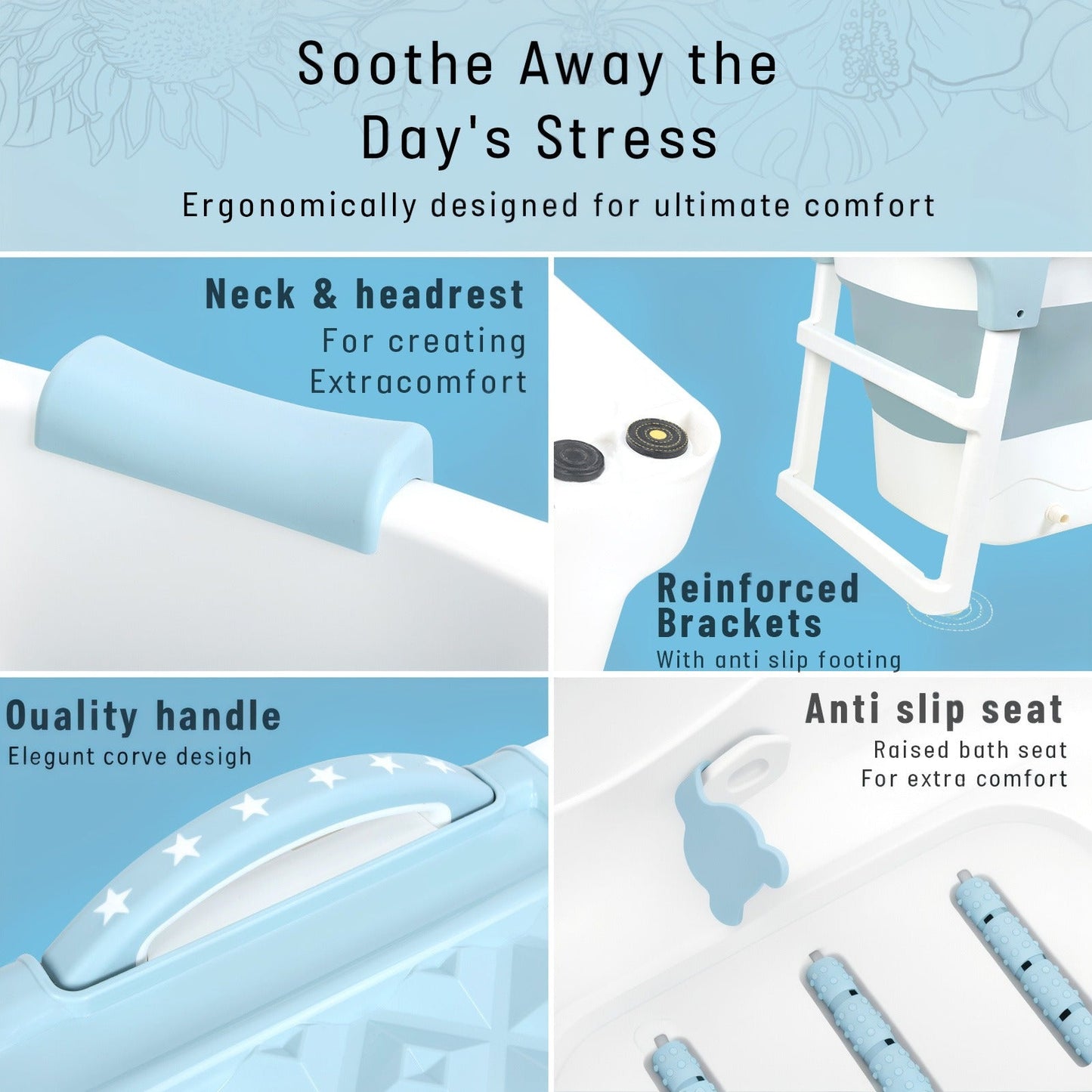 Portable Bathtub for Adults with Insulation Cover & Drainage Pipe, Foldable Hot Tub for Indoor Outdoor Sauna
