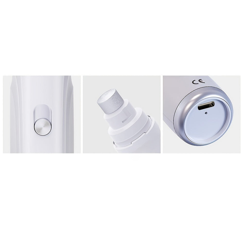 Electric Pet Nail Grinder 2-Speed 3-Port – Rechargeable Quiet Dog Cat Nail Trimmer with 3 Hour Battery Life