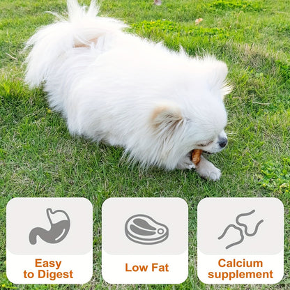 Duck Wrapped Dog Treats – Natural Duck Calcium Bones & Dried Chicken Breast, High Protein Digestible Chewing Rewards