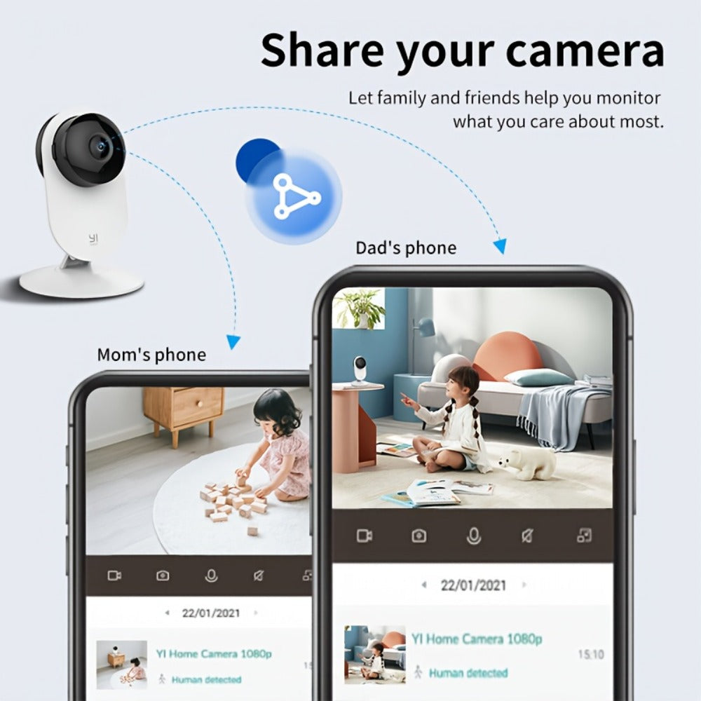 Security Camera 1080P Indoor Four-Pack with WiFi, Full-Color Night Vision, Two-Way Audio and Motion Alerts