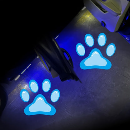 Car Door LED Projector Welcome Lights 4 Pcs – Courtesy Step Logo Light Cute Pattern Projection Festive Atmosphere Night Light Sky Blue Pink