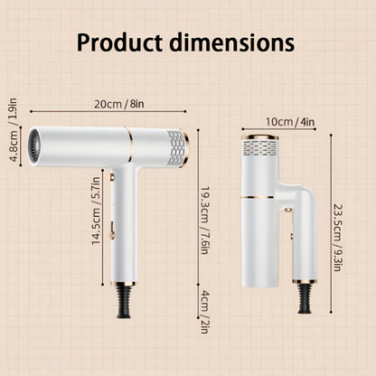 Foldable Hair Dryer with Storage Stand, Concentrator-Style Nozzle, Hot and Cold Air Labels and Four Colors