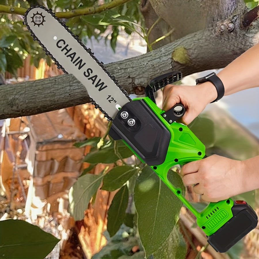 Cordless Chainsaw Brushless Battery for Garden, Patio and Yard Use, with the Listed Configuration
