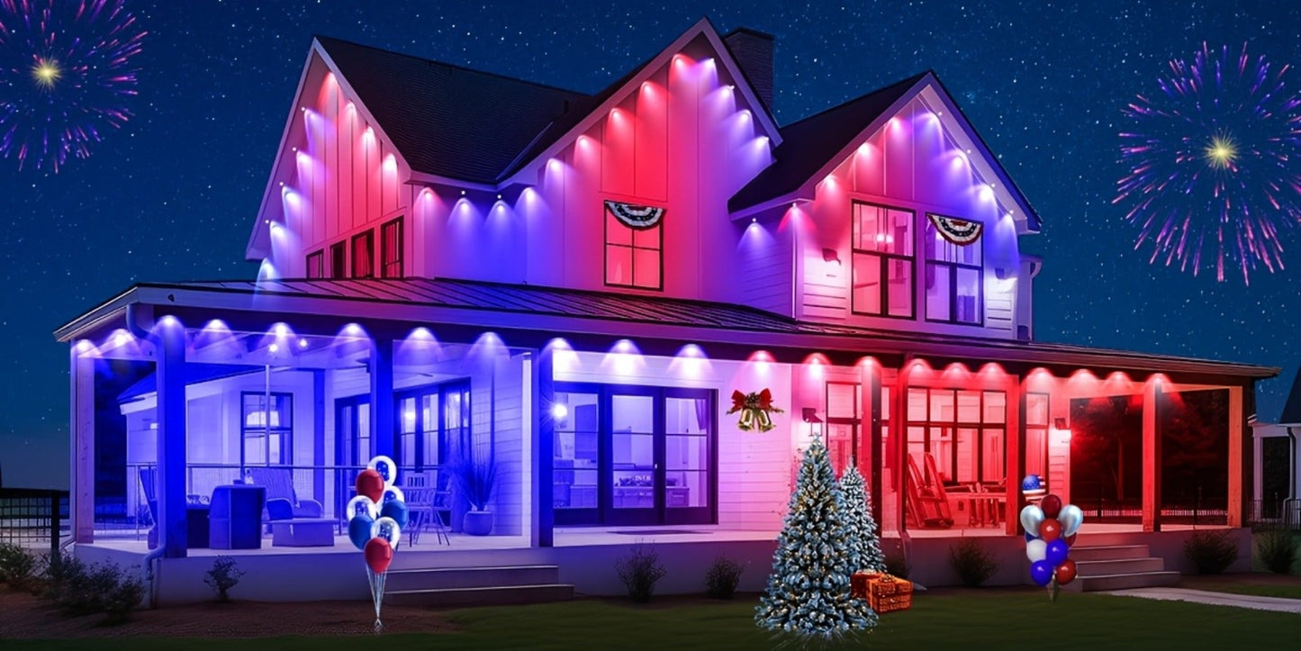 Permanent Outdoor RGB Eave Lights Smart App & Remote Control for an Everyday Personal Care Routine
