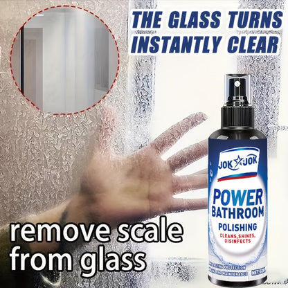 Glass Cleaner Spray Streak-Free Shine Removes Hard Water Stains Soap Scum Water Spots for Bath Time, Home Spa and Personal Care