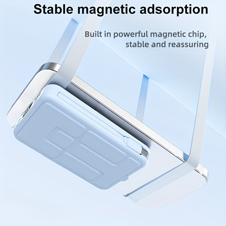 10000mAh Mobile Power, 22.W Magnetic Charging Treasure, Comes with Convenient Dual Cable, with LED Power Display