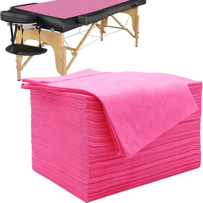 Disposable Massage Table Sheets 100-Pack Non-Woven Spa Bed Cover – Stain-Resistant Single-Use Table Liner for Massage Therapists
