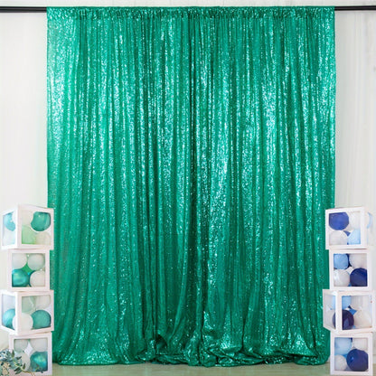 Sequin Backdrop Curtain for Party Wedding – 4x8ft Shimmering Glitter Curtain for Birthday Photo Booth Stage Decoration, Easy Hang