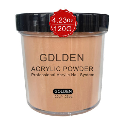 Acrylic Nail Powder 4oz Glitter Set 3 Colors Cool Pink Golden Natural for Nail Extensions Sculpting 3D Nail