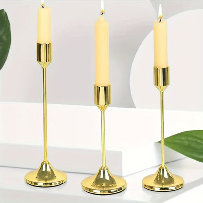 Metal Candlesticks Set of 6, Taper Candle Holders for Wedding Centerpiece, Christmas, Halloween, Thanksgiving