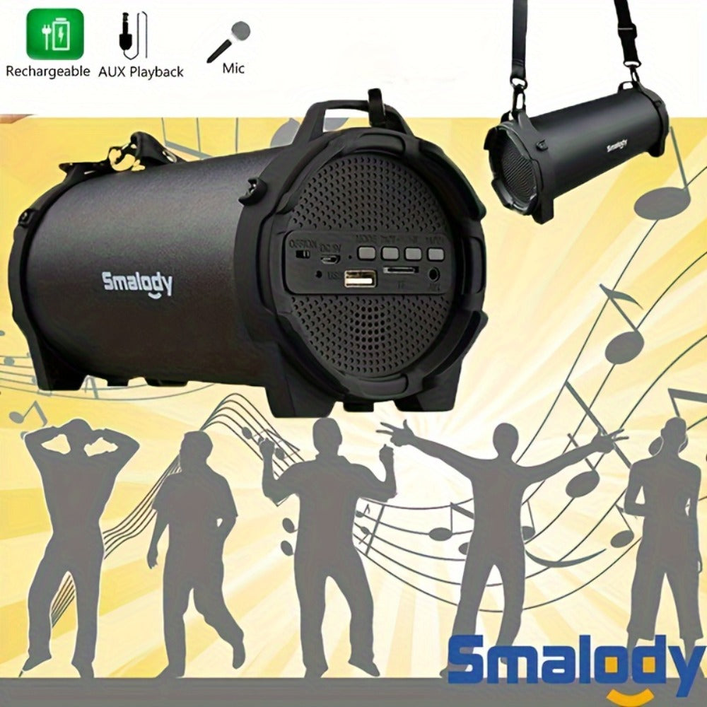 Rechargeable Wireless Boombox Speaker with 3.5mm AUX Input & USB Port, Loud Stereo Sound, 2000mAh Battery
