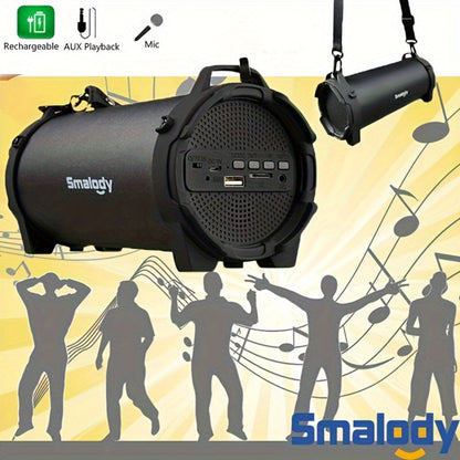 Rechargeable Wireless Boombox Speaker with 3.5mm AUX Input & USB Port, Loud Stereo Sound, 2000mAh Battery