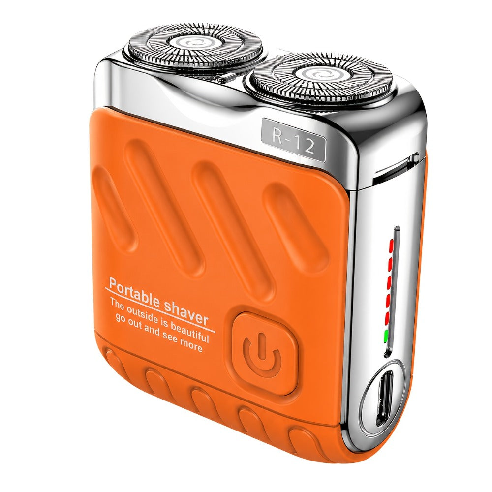 Electric Shaver Magnetic Dual-Blade Mini Razor with Two Speeds, USB Charging and Select Waterproof Options