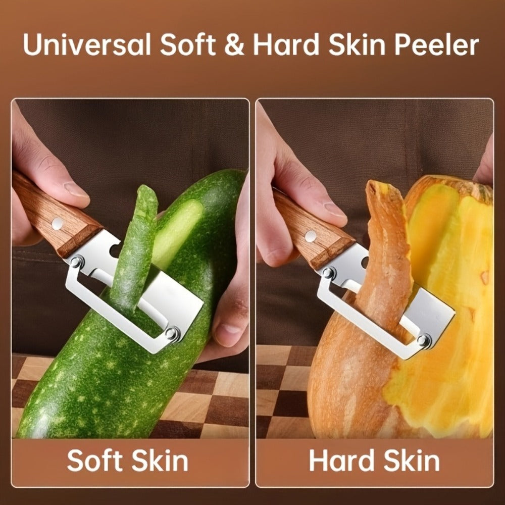 Vegetable Peeler Set 3-Pack, Stainless Steel Blade Y-Peeler for Potato Carrot Tomato Fruit, Grip Handle