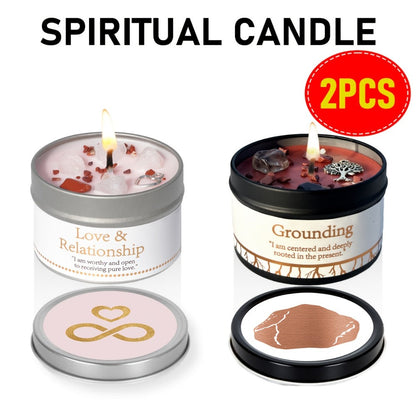 3oz Decorative Tin Candle or Two-Piece Crystal and Guidance Card Set with Multiple Label Pairings