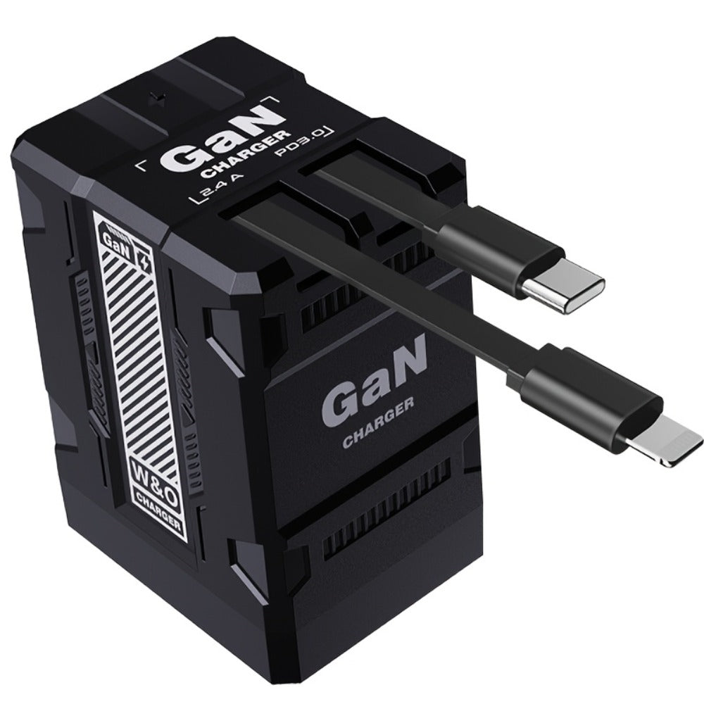 GaN Wall Charger 120W Fast with Retractable Built-In Cable & Foldable Plug for an Everyday Personal Care Routine