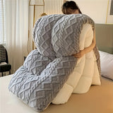 Elegant Gray-Taffeta Quilt