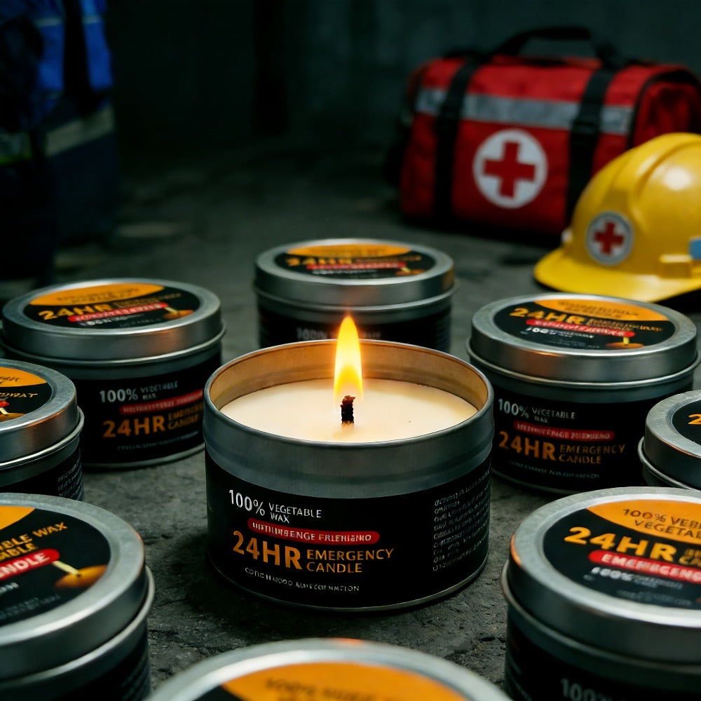 Long Burning Candles 4 Pack Burn Time Unscented Soy Palm Wax Candles in Metal Tins 80g Each for Everyday Face, Beard and Body Grooming