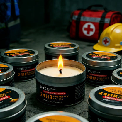 Long Burning Candles 4 Pack Burn Time Unscented Soy Palm Wax Candles in Metal Tins 80g Each for Everyday Face, Beard and Body Grooming