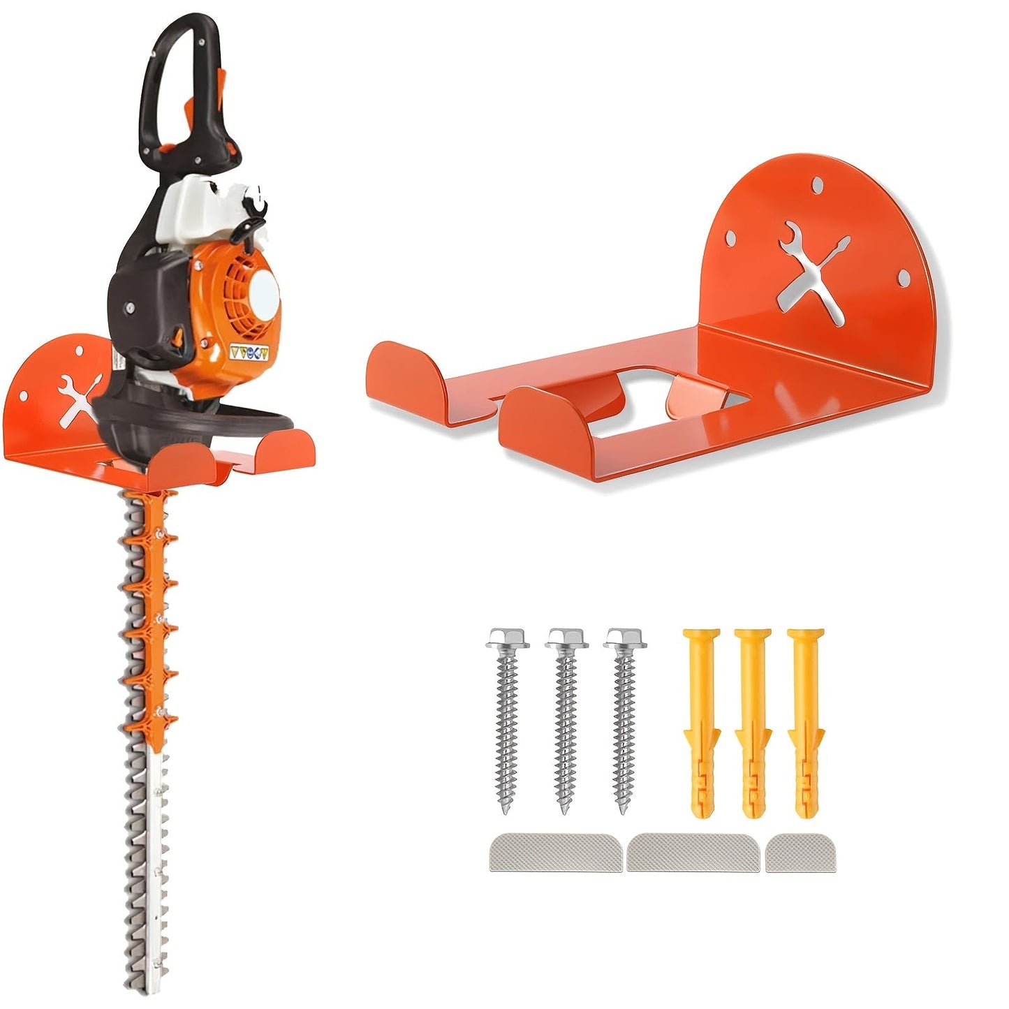 Weed Eater Hanger Wall Mount Trimmer Rack, 8" Garage Storage Hooks for Grass Trimmer, Hedge Trimmer