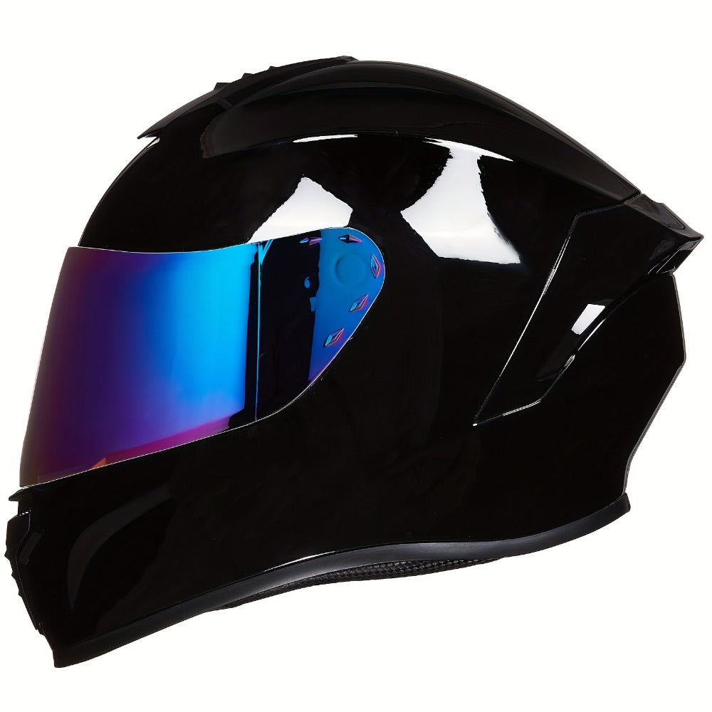 Motorcycle Helmet Full-Face Design in Three Shell Colors, S-XL Sizes, Washable Liner and Multi-Vent Layout