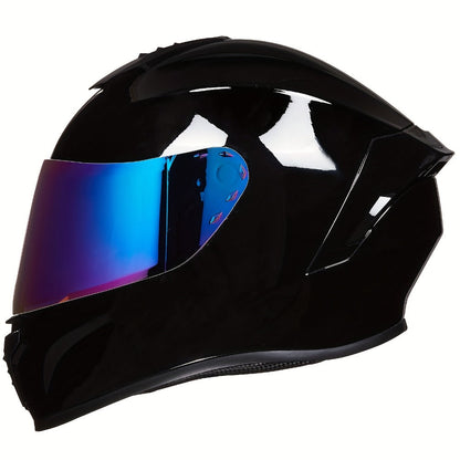 Motorcycle Helmet Full-Face Design in Three Shell Colors, S-XL Sizes, Washable Liner and Multi-Vent Layout