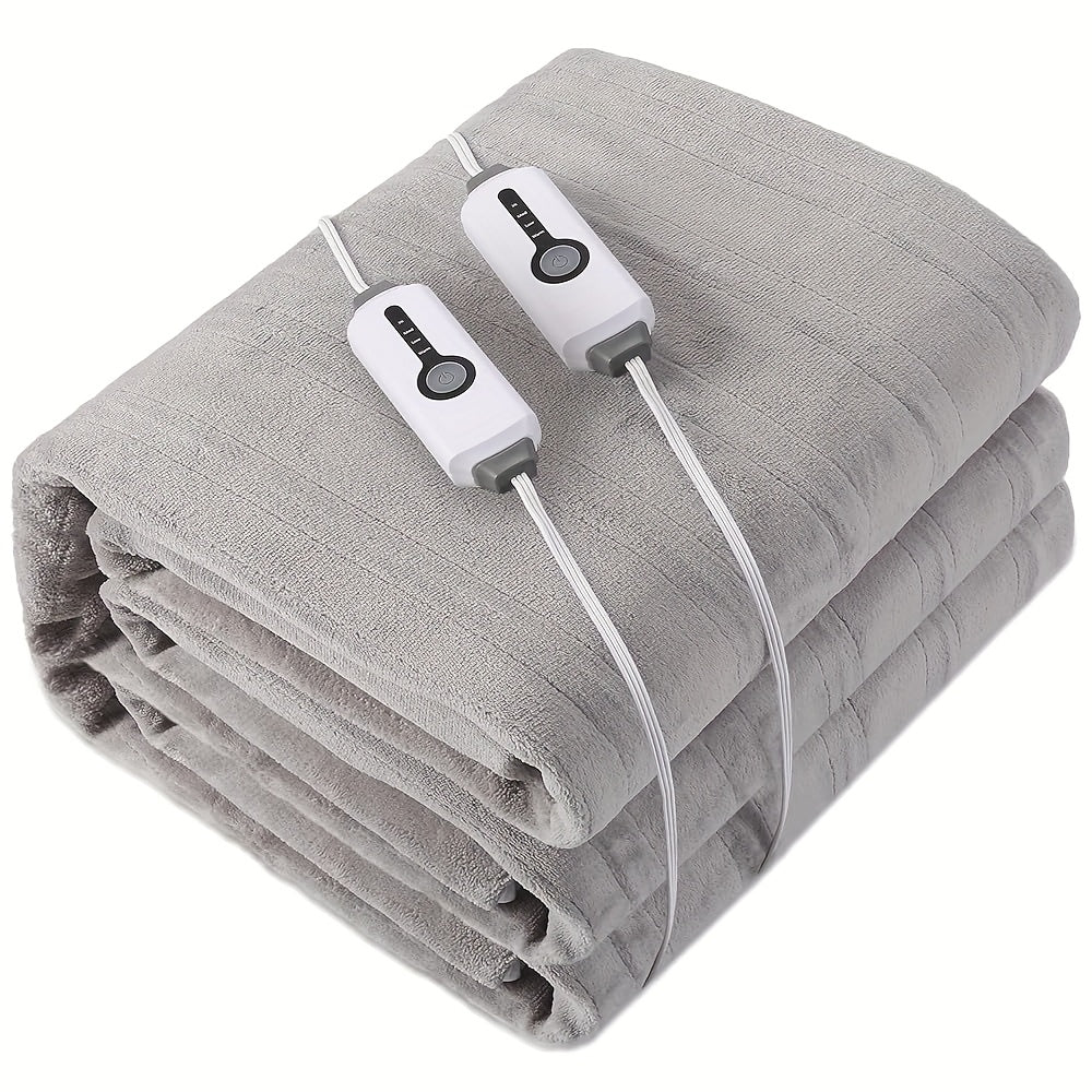 Heated Mattress Pad Queen King Twin Full, Coral Fleece Electric Bed Warmer Under Blanket with 4 Heating Levels