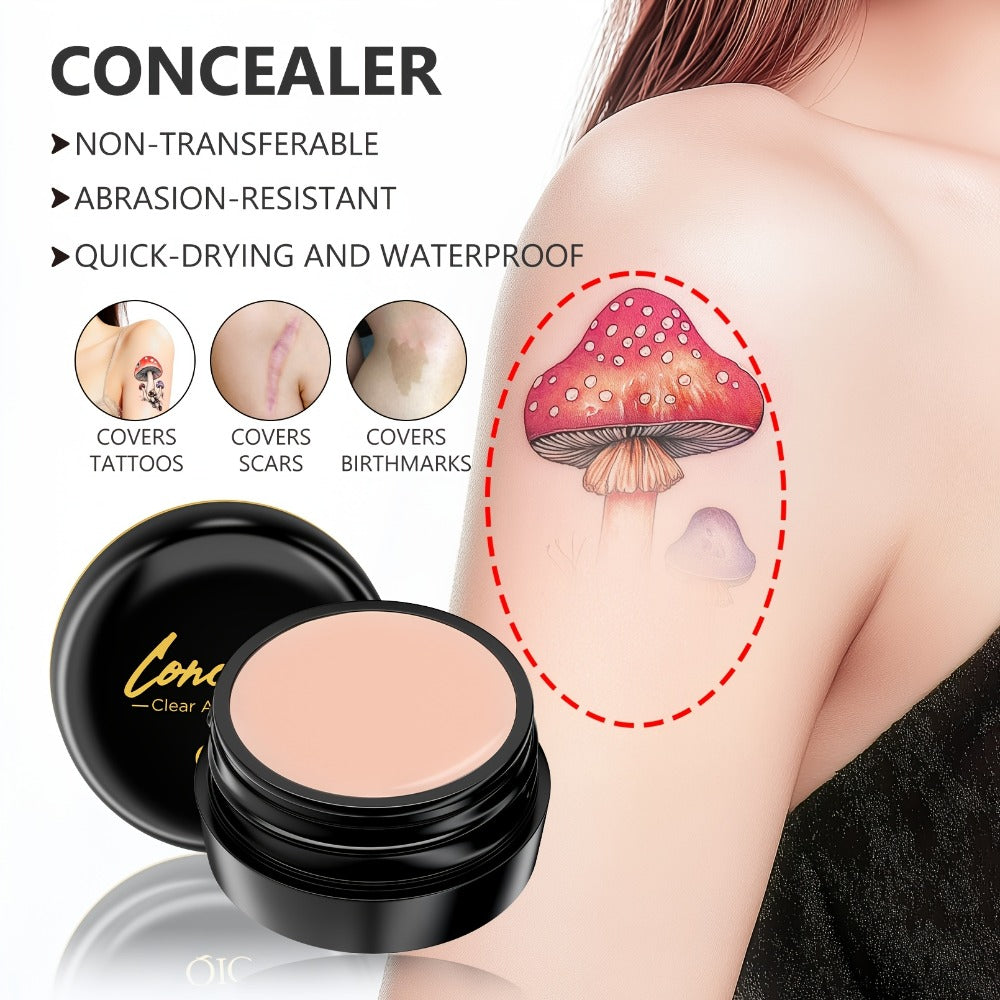 Concealer Cream Set 2pcs Full Coverage – Waterproof Matte Finish, Plant-Based Squalane, Buildable Coverage for Dark Spots