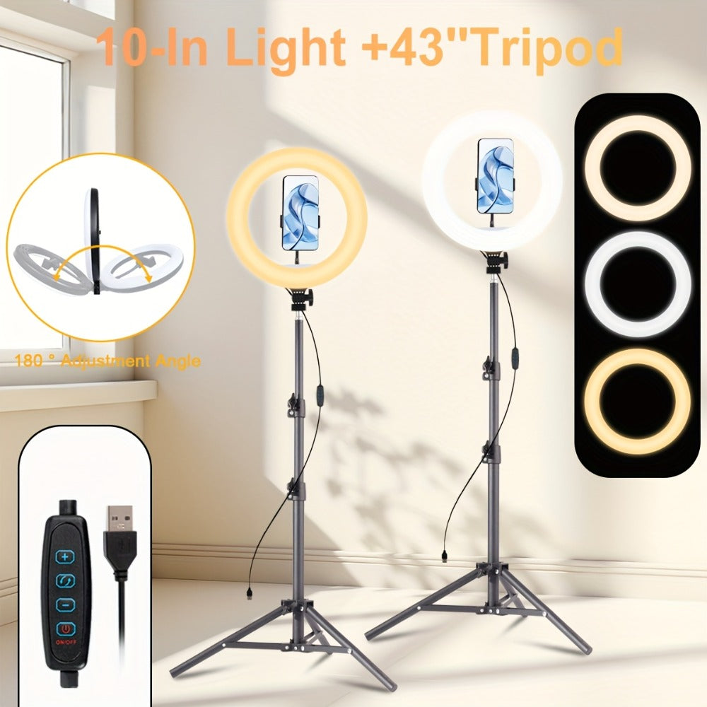 Ring Light 12 Inch Adjustable Brightness RGB with 63 Inch Floor Stand for Photo Selfie Video for an Everyday Personal Care Routine
