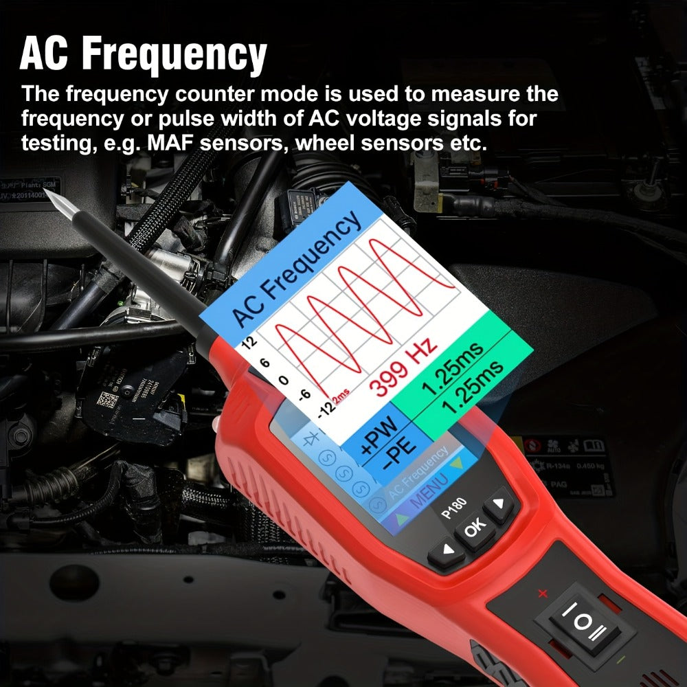 Automotive Circuit Tester P180 Multimeter, Breakpoint Localization Battery Diagnosis AC DC Voltage Fuel Injector Tester 6-30V
