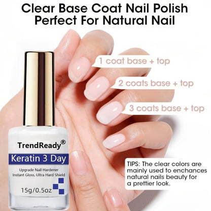 Vitamin E Nail Strengthener Oil, Two 15ml Bottles with Keratin Protein for Daily Manicure Care