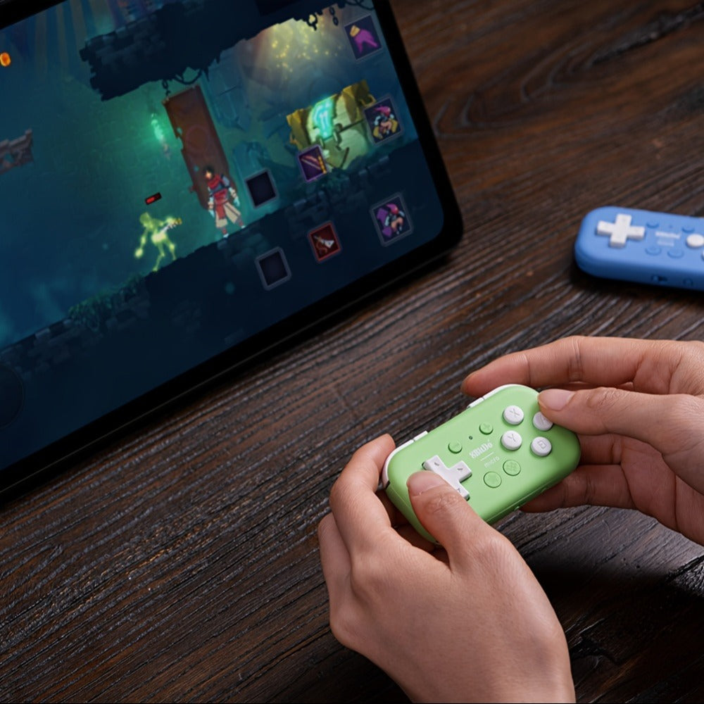 8BitDo Micro Bluetooth Gamepad Pocket Mini Controller for Nintendo Switch Android Raspberry Pi – Keyboard Mode Support Green