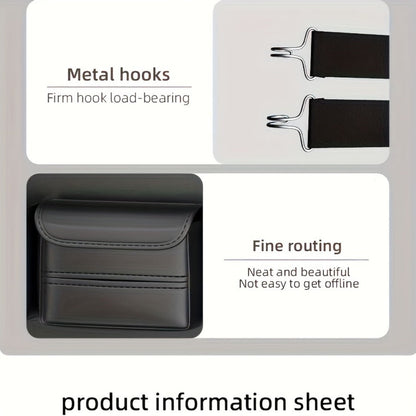 Seatback Car Organizer with Fold-Down Tray, Cup Recesses, Tissue Opening and One- or Two-Piece Packs