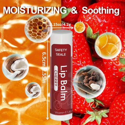 Lip Balm 84-Piece Bulk Set with 14 Flavors, 4.2g Twist-Up Tubes and Color-Coded Box Packaging