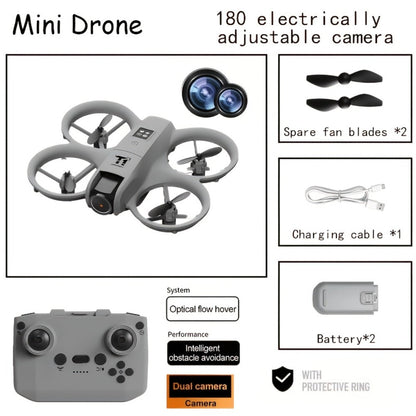 4K RC Airplane Auto Hover Dual Batteries Optical Flow WiFi FPV Camera One-Key Return Roll Anti-Shock Anti-Collision