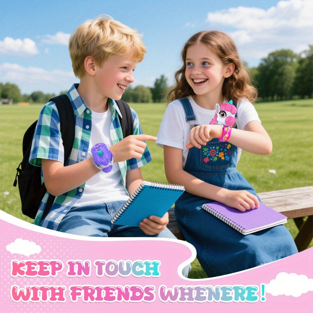 Unicorn Walkie Talkies for Kids 2 Pack, Glow in the Dark, Long Range 2-Way Radio Toy for Boys & Girls Ages 3-12