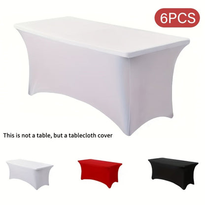 Spandex Tablecloth 6 Foot Rectangular Stretch Table Cover for Parties Weddings Banquets for Entryways, Bedrooms and Living Spaces