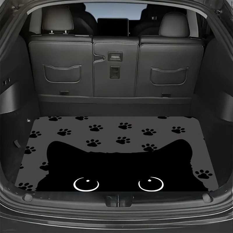 Car Trunk Mat Cargo Liner – Waterproof Non-Slip Trunk Floor Mat with Pattern Designs to Protect Vehicle Interior from Dirt