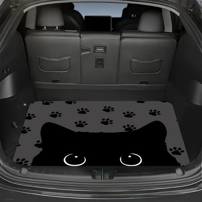 Car Trunk Mat Cargo Liner – Waterproof Non-Slip Trunk Floor Mat with Pattern Designs to Protect Vehicle Interior from Dirt