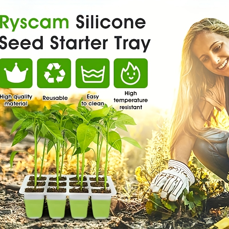 Seed Starting Tray with Flexible Pop-Up Units | Easy Transplant No Root Damage | Optimal Drainage | Reusable Seedling Tray 2pcs 6pcs 10pcs