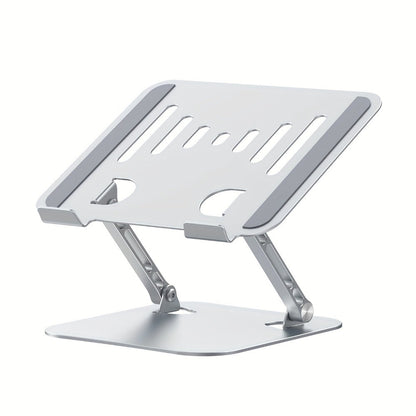 Foldable Laptop Stand with Vented Metal Tray, Dual-Hinge Riser and Three 10-16.5 Inch Source Options
