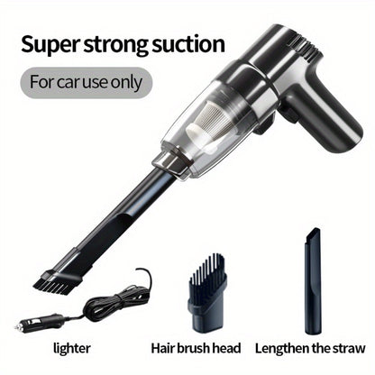 Corded Handheld Car Vacuum Cleaner with 3KPa Source Rating, 3m Power Cord, Brush and Crevice Nozzles in Five Colors