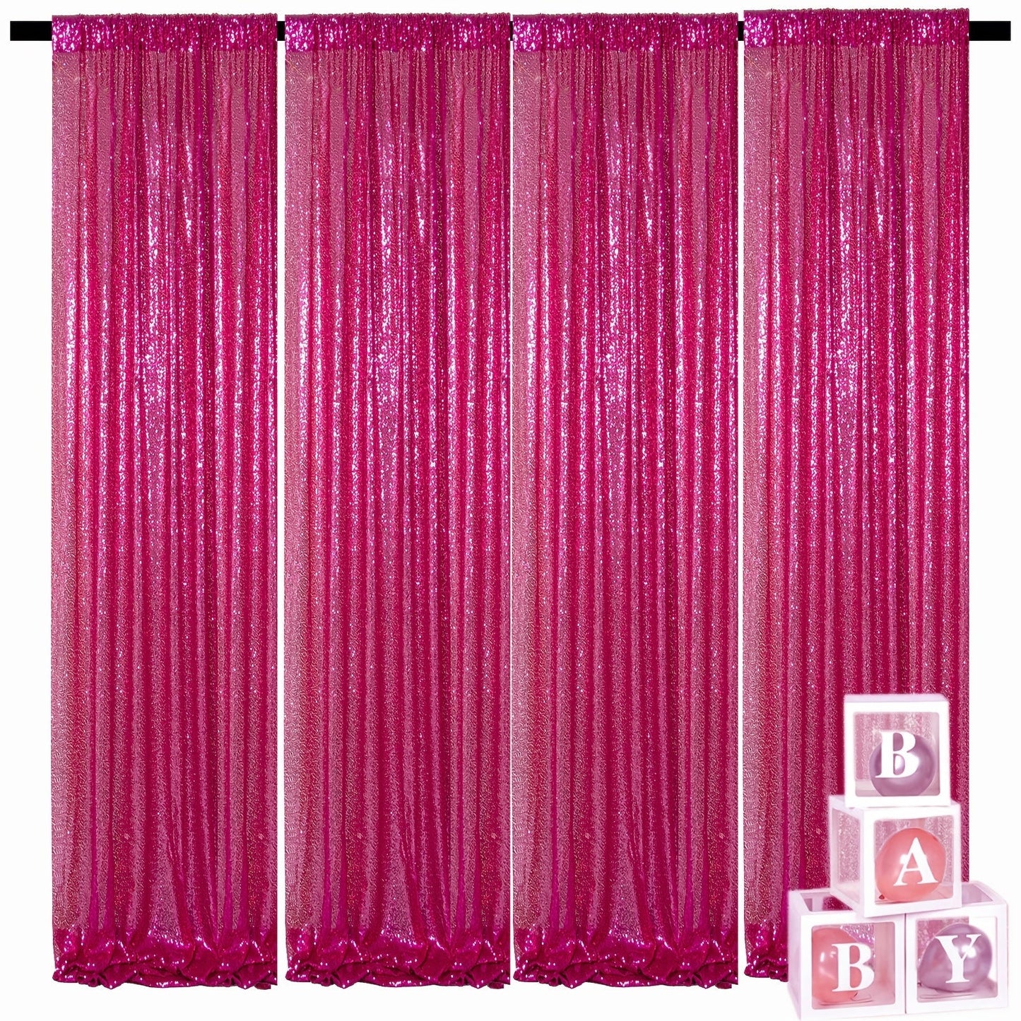 Sequin Backdrop Curtains 2FTx8FT Glitter Photography Background Panels for Party Wedding Birthday for an Everyday Personal Care Routine