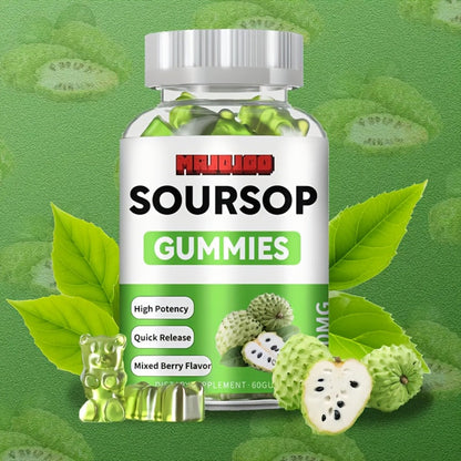 Soursop Graviola Gummies 2000mg, 60 Count Antioxidant Supplement for Men & Women, Supports Digestion & Immune Health