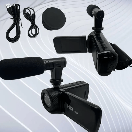 1080P Digital Camera with 2.7" Rotatable Screen 16x Zoom Built-in Mic & Fill Light, 16MP CMOS, 32GB Card