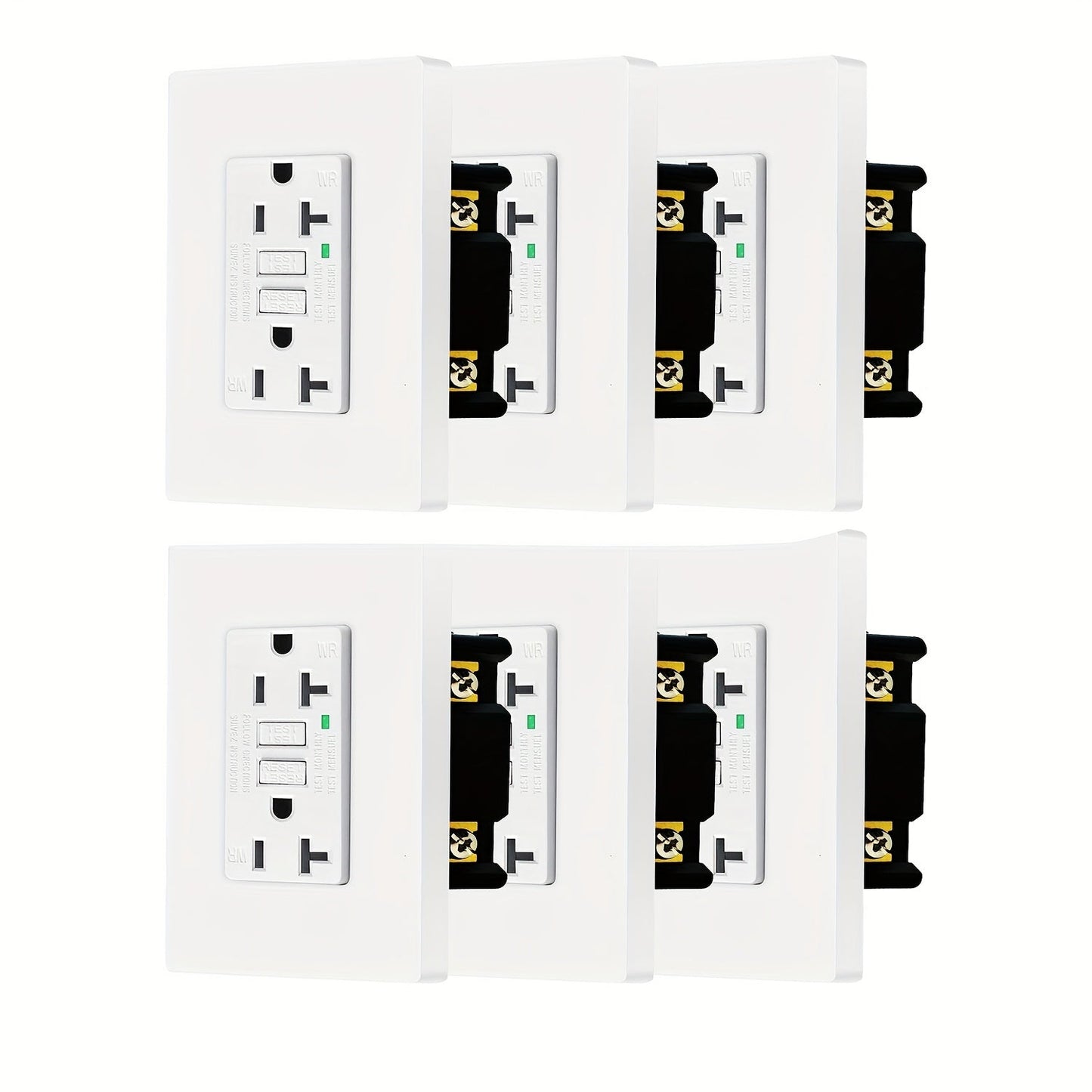 GFCI Outlet 20 Amp Tamper Resistant WR Weather Resistant with Wall Plate ETL Listed for Home Cooking, Dining and Outdoor Meals