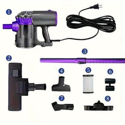 600W 4-in-1 Handheld Stick Vacuum Cleaner 20Kpa Strong Suction Low Noise Design - Portable for Pet Hair