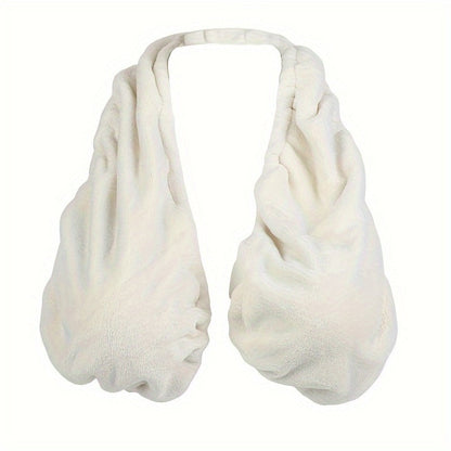 Towel Bra Wrap Double-Sided Coral Fleece 450GSM Strapless Hanging Neck Chest Wrap for Beach for Entryways, Bedrooms and Living Spaces