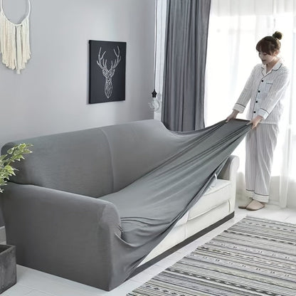 Sofa Cover Elastic Stretch Slipcover for 1, 2, 3 or 4-Seater Sofas in Seven Solid Colors with Model-Specific Size and Color Options
