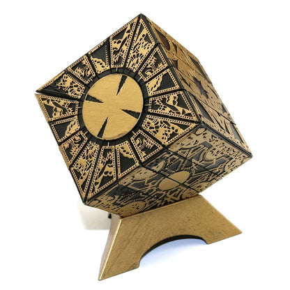 Lament Configuration Puzzle Box Cube, Functional Detachable Deformation Lock Box with Display Base
